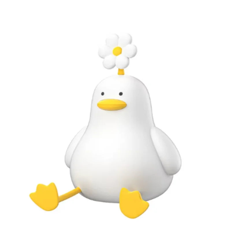 LED Night light Cute duck Cartoon animals Silicone lamp for children kid Touch Sensor Timing USB Rechargeable for birthday gifts
