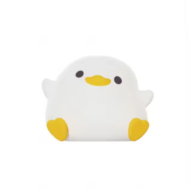 LED Night light Cute duck Cartoon animals Silicone lamp for children kid Touch Sensor Timing USB Rechargeable for birthday gifts