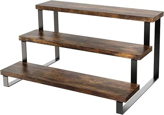 Wooden Display Stand,Tiered Perfume Shelf,Cologne Organizer,Kitchen Spice Rack,Cupcake Display Stand,Display Shelf for Potted Pl